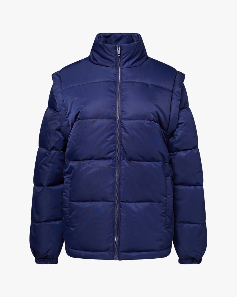 Zip Off Sleeve Puffer Jacket